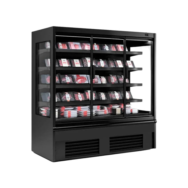 Vitrine murale réfrigérée 705x885x2000mm +2/+4°C 1 porte vitrée - 5 niveaux - INFRICO - Vitrine réfrigérée murale