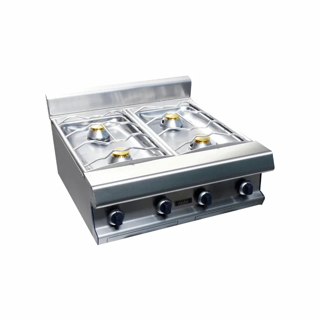 4 feux nus gaz à poser - CAPIC - Fourneau à gaz professionnel