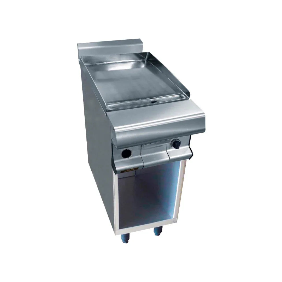 Grillades plaques à snacker inox gaz sur placard ouvert CAPIC W380927 vue 1 - Usine CHR