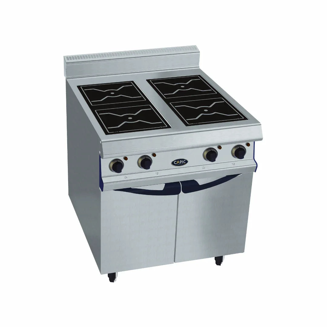 4 foyers inductions sur placard fermé 14kW 400V - CAPIC - Plaque à induction professionnelle