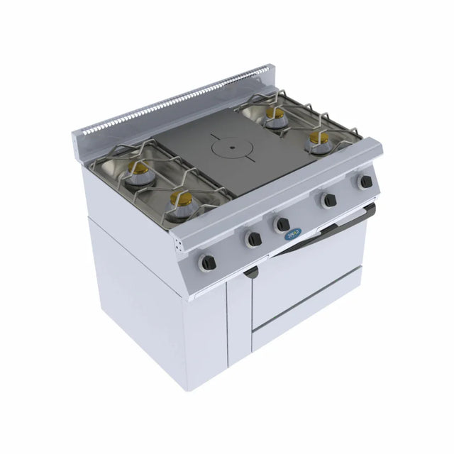 4 feux nus + Plaque coup de feu 1 plaque sur four électrique - CAPIC - Plaque coup de feu