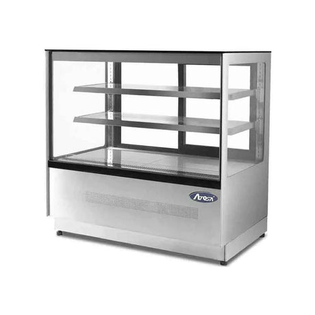 Vitrine panoramique inox 3 niveaux -  +2/+8°C - 1200x750x1210mm - ATOSA - Vitrine de présentation, Vitrine réfrigérée à desse