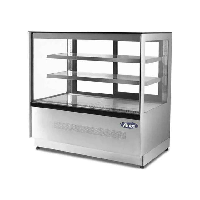 Vitrine panoramique inox 3 niveaux -  +2/+8°C - 1200x750x1210mm - ATOSA - Vitrine de présentation, Vitrine réfrigérée à desse