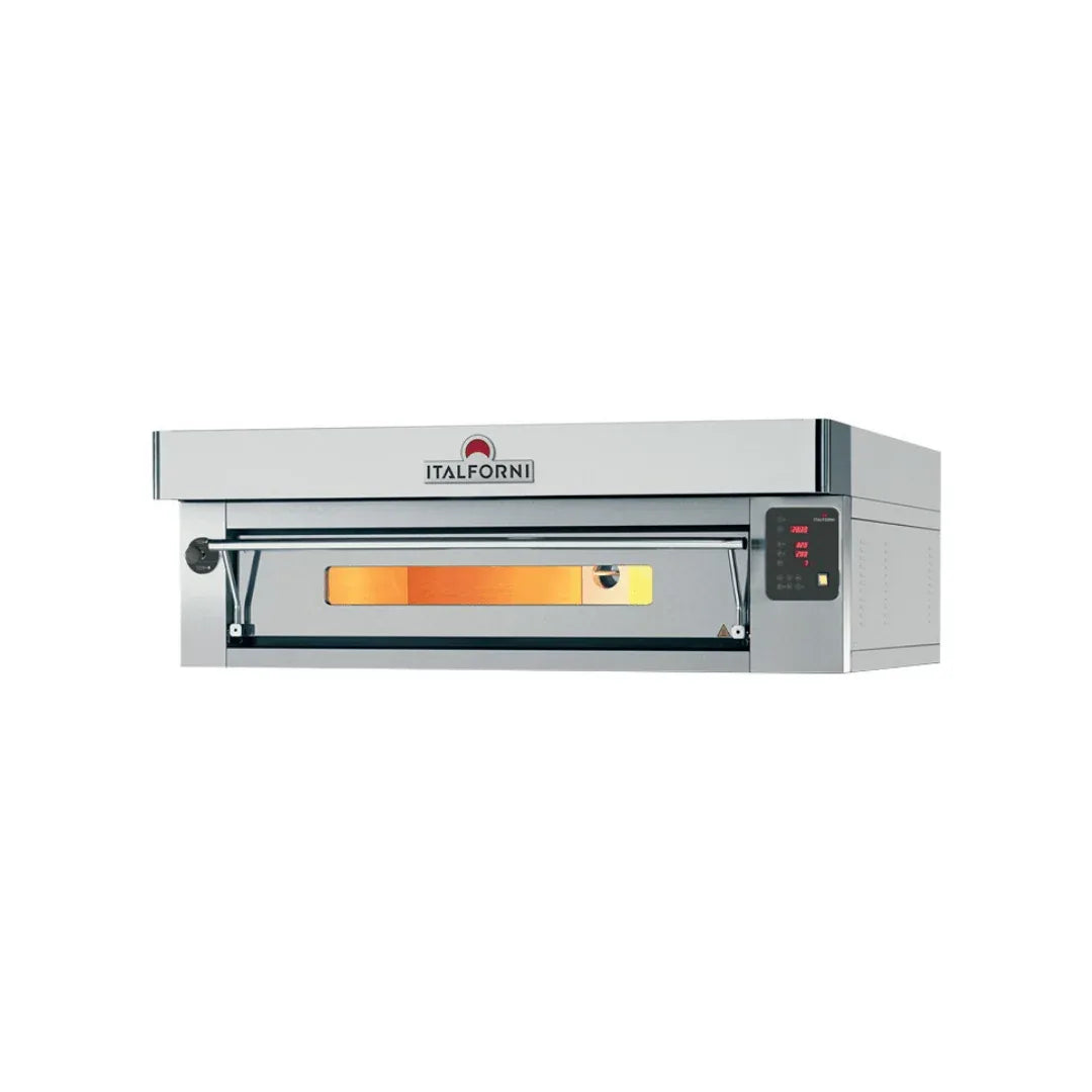 Four à pizza 1 niveau digitales Gamme EURO - 8 pizzas - Finition inox - 1620x960x400mm ITALFORNI vue 1 - Usine CHR