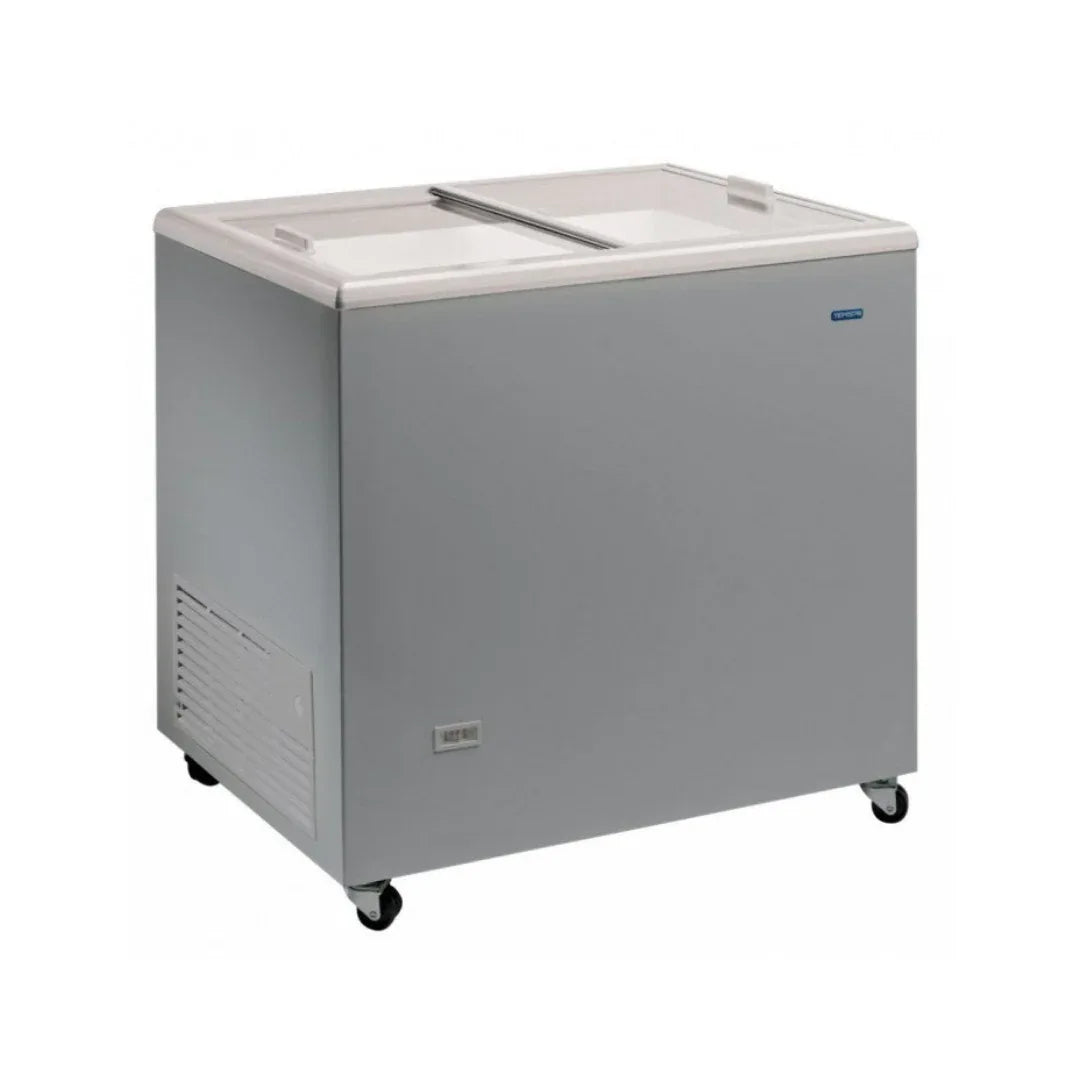 Congélateur / Conservateur - Couvercle coulissant vitré - 185 L - TENSAI - Congélateur coffre à porte coulissante