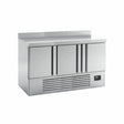 Desserte réfrigérée positive 0/+6°C 3 portes 1460x700x885mm - INFRICO - Table réfrigérée positive