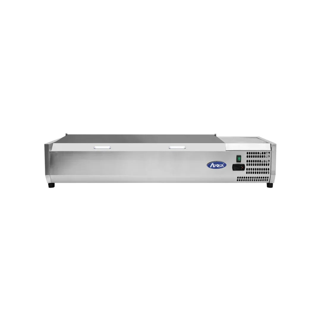 Vitrine à ingrédient réfrigérée à poser couvercle inox 8 GN 1/3 ATOSA ESL3888GR-S vue 1 - Usine CHR